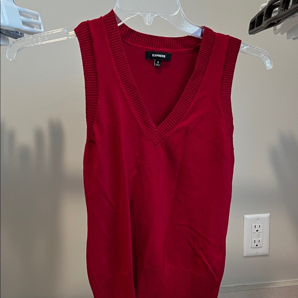 Express Red Sleeveless Top